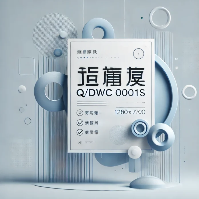 q/dwc 0001s企业标准